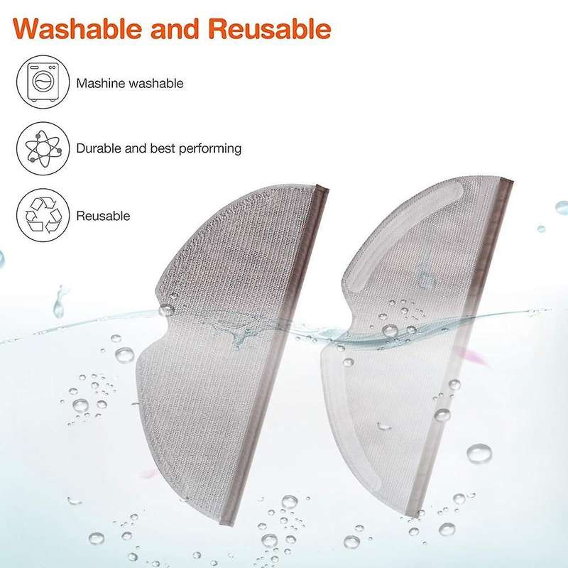 6pcs Full Coverage Mopping Cloths for Xiaomi Roborock S5 S50 S51 S55