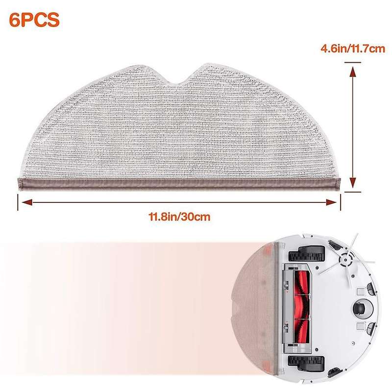6pcs Full Coverage Mopping Cloths for Xiaomi Roborock S5 S50 S51 S55