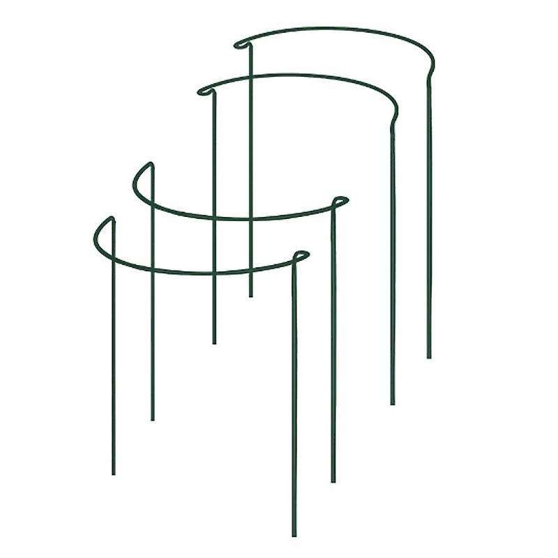 Plant Support Stake, 4-pack Half Round Metal Garden Plant Supports