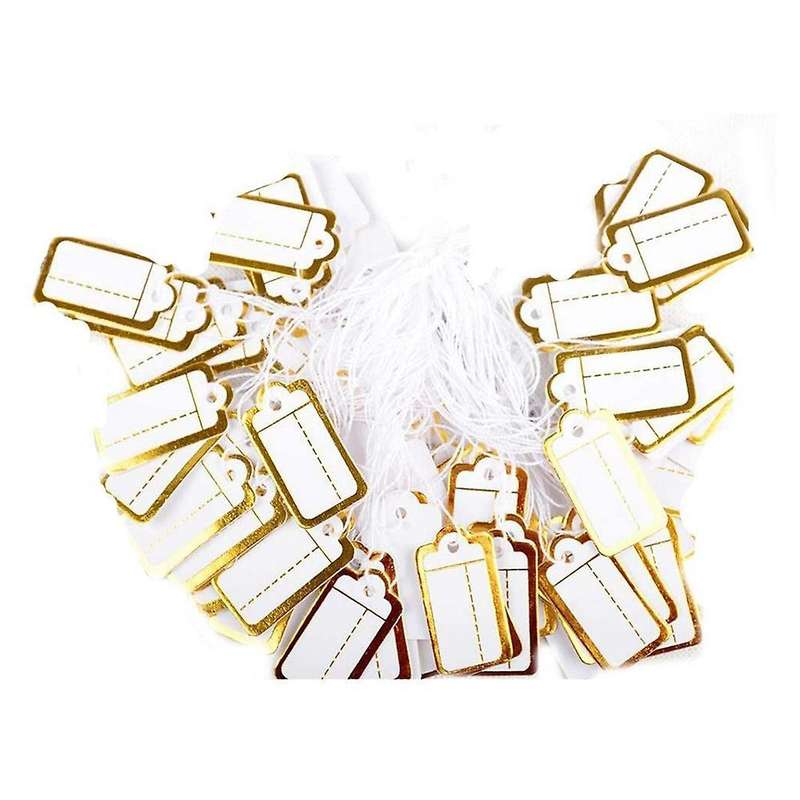 400 Pcs Paper Price Tags with Hanging String Marking Tags 25mmx13mm