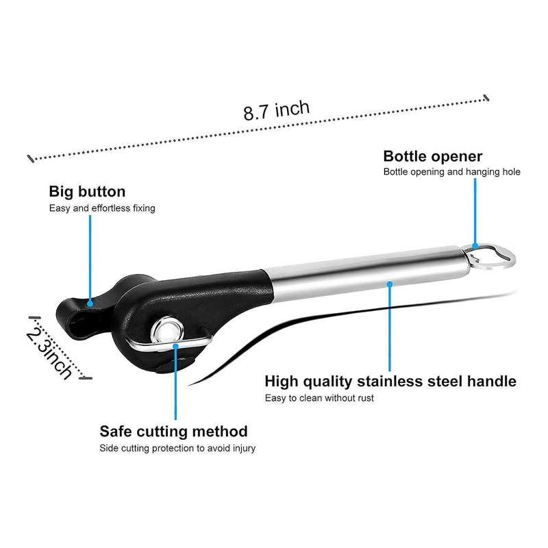 Manual Can Opener Smooth Edge,stainless Steel Can Opener,easy to Use