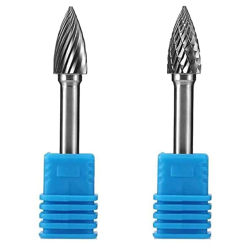 2 Pcs G Type 10mm Cutting Dia Aluminum Cutting Tungsten Carbide Burr