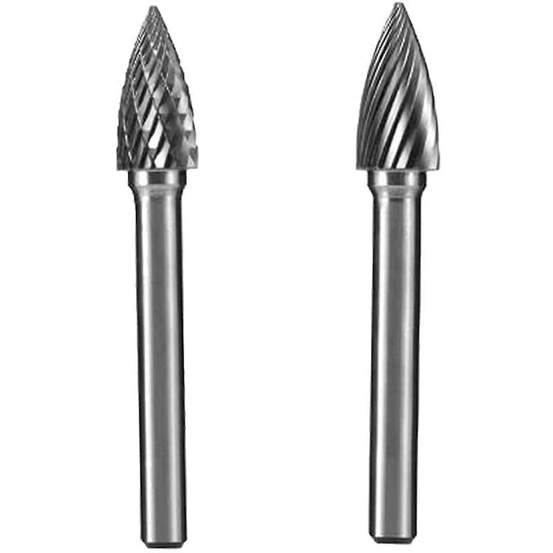 2 Pcs G Type 10mm Cutting Dia Aluminum Cutting Tungsten Carbide Burr