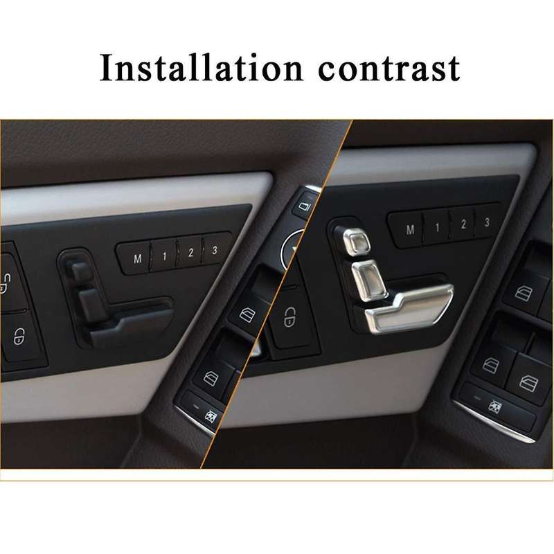 For Benz C Gl Gla Silver Chrome Seat Adjust Button Switch Cover Trim