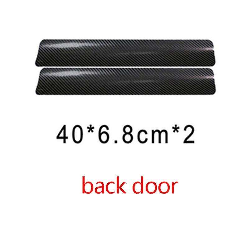 4x Car Universal Carbon Fiber Car Door Plate Sill Scuff Cover