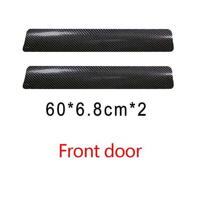 4x Car Universal Carbon Fiber Car Door Plate Sill Scuff Cover