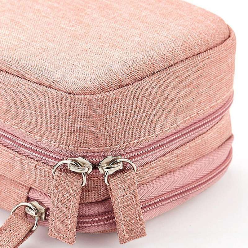 Angoo Pen Bag Two Layer Foldable Phone Holder for Office School Pink