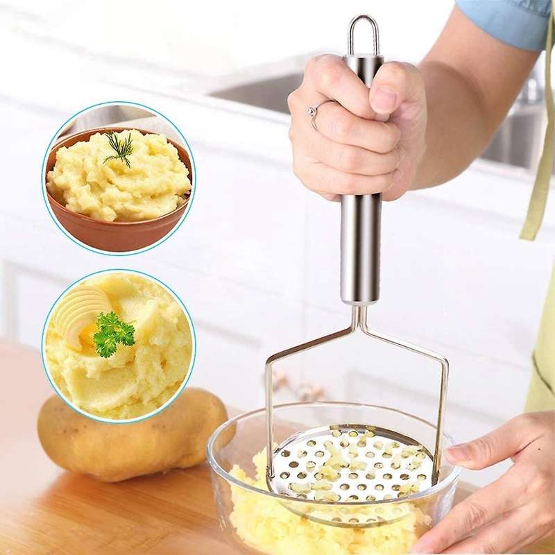304 Stainless Steel Non Stick Hand Potatos Masher for Avocado