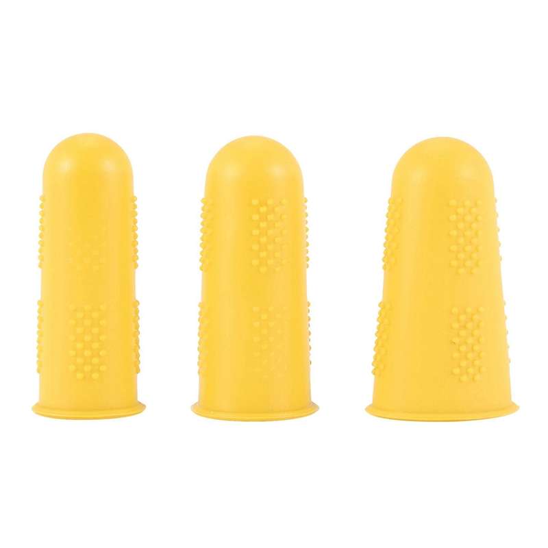 12 Pieces Glue Finger Caps Silicone Protectors In 3 Sizes(multicolor)