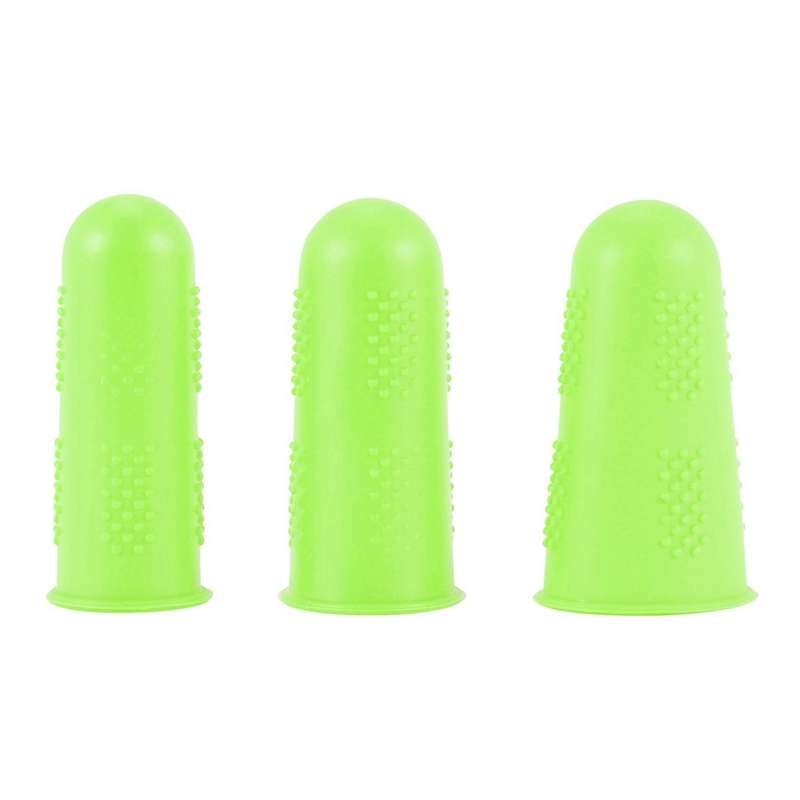 12 Pieces Glue Finger Caps Silicone Protectors In 3 Sizes(multicolor)