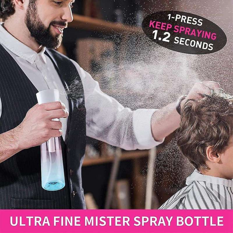 Hair Spray Bottle,continuous Fine Mist Empty Plastic Spray Bottles