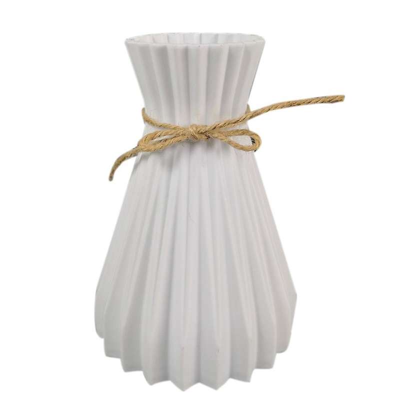 Plastic Aimulation-ceramic Flower Vase Wedding Home Decorations,white