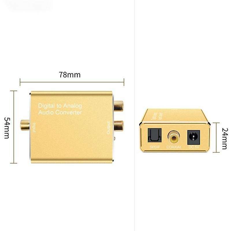 Veggieg Optical Stereo Rca L/r 3.5mm Aux Audio Adapter Converter