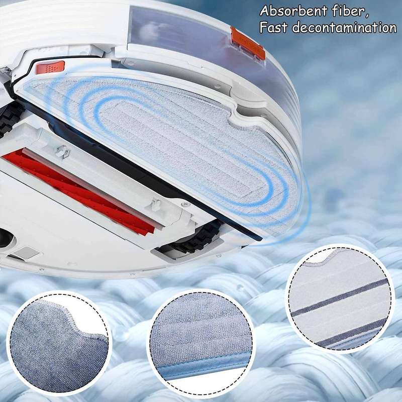 Mop Cloths for Xiaomi Roborock S7 S7plus T7 T7plus T7splus with Brush