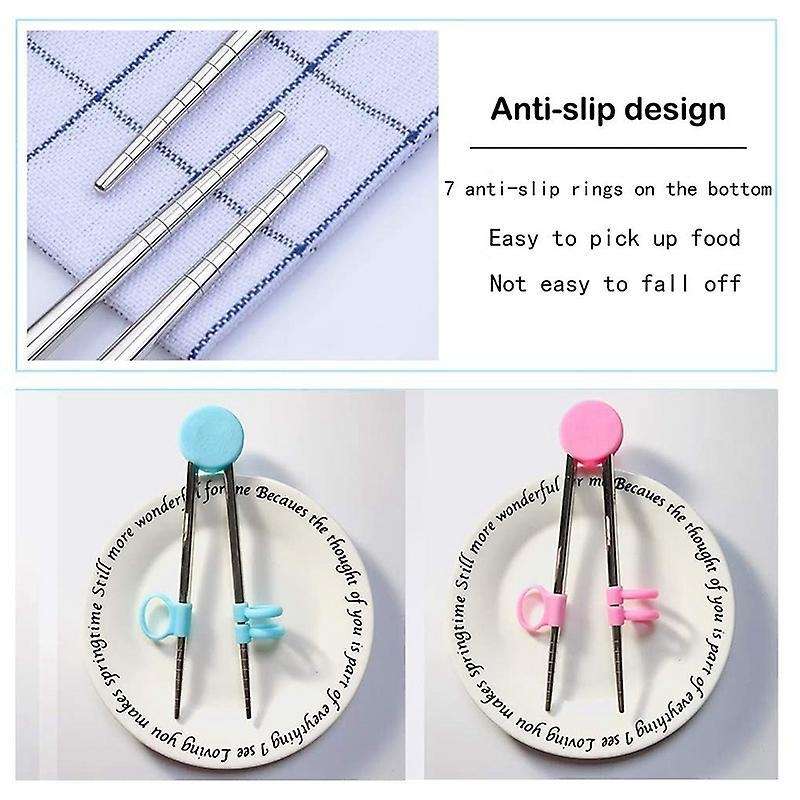 2 Pairs Of Children's Chopsticks Help to Use Chopsticks As A Reusable