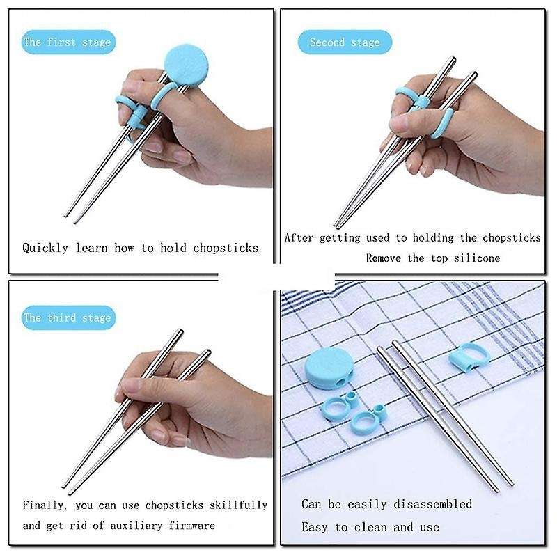 2 Pairs Of Children's Chopsticks Help to Use Chopsticks As A Reusable