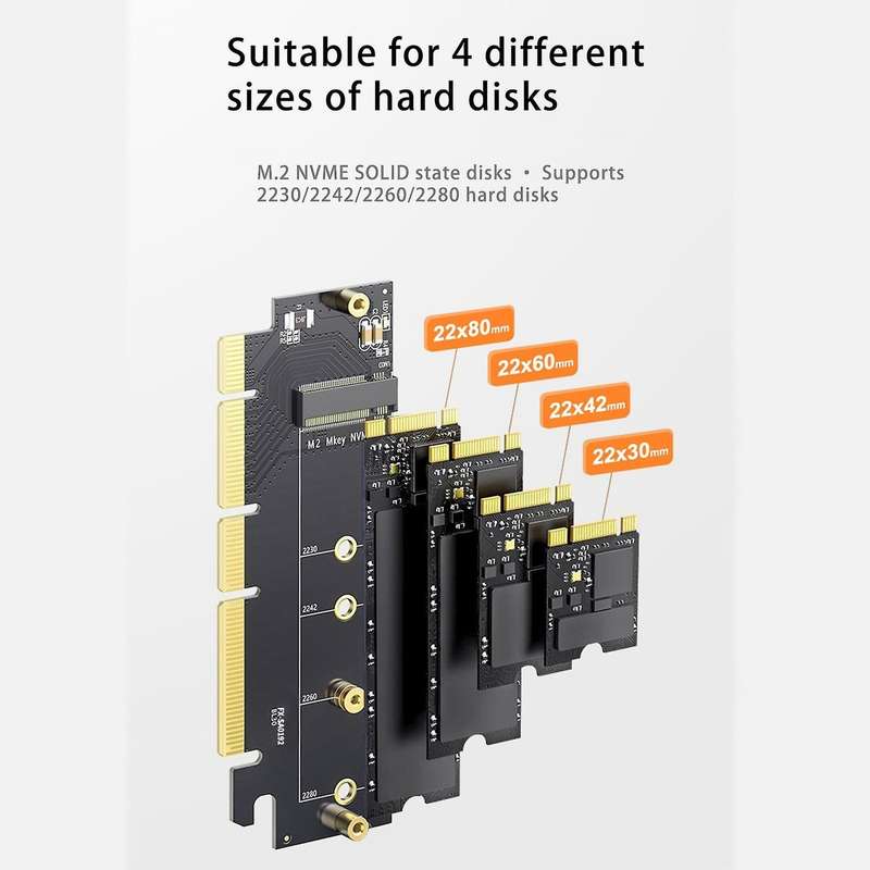 M.2 Pcie Ssd to Pci-e X4/x8/x16 Conversion Card with Heat Sink Ssd