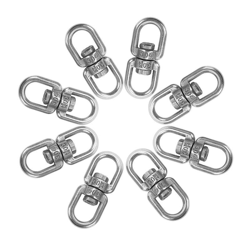 8pcs Stainless Steel Hanging Basket Plant Hanger Swivel Hook(m4)