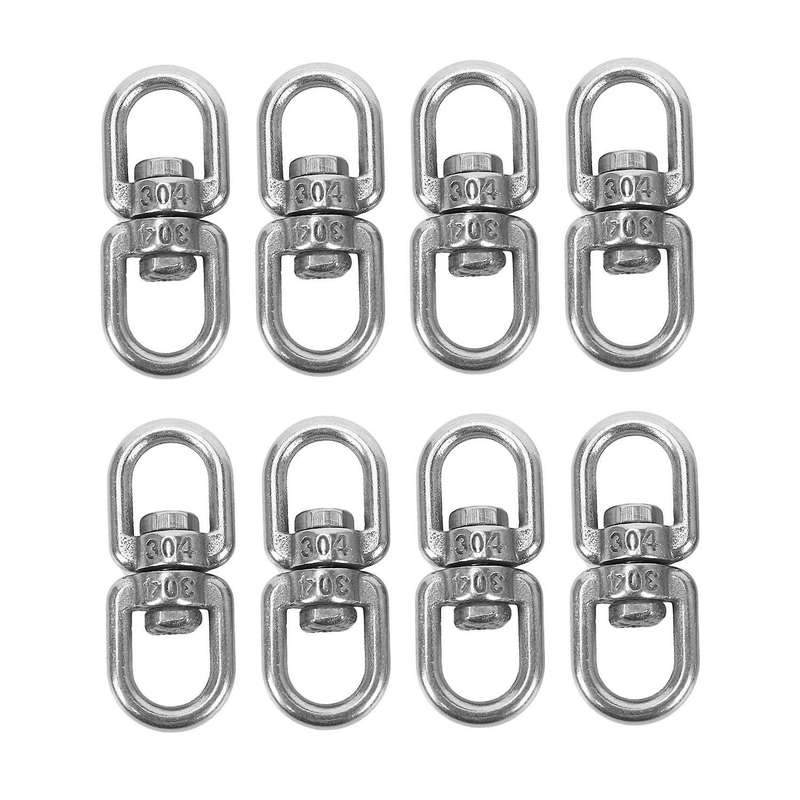 8pcs Stainless Steel Hanging Basket Plant Hanger Swivel Hook(m4)