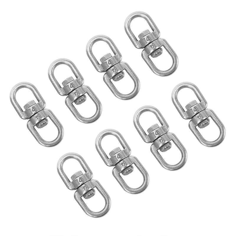 8pcs Stainless Steel Hanging Basket Plant Hanger Swivel Hook(m4)