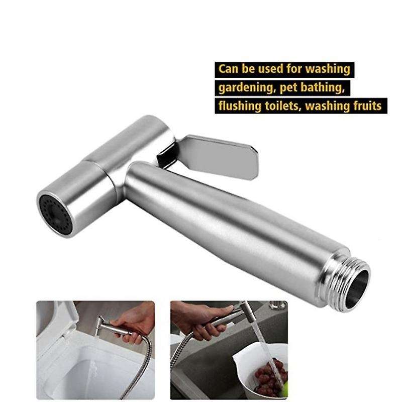 Stainless Steel Handheld Toilet Bidet Sprayer Bathroom Water Spray