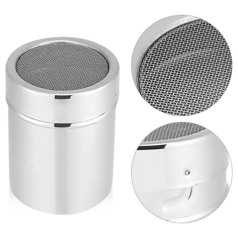 Powder Sugar Shaker Duster, Stainless Steel Shaker Chocolate Cocoa