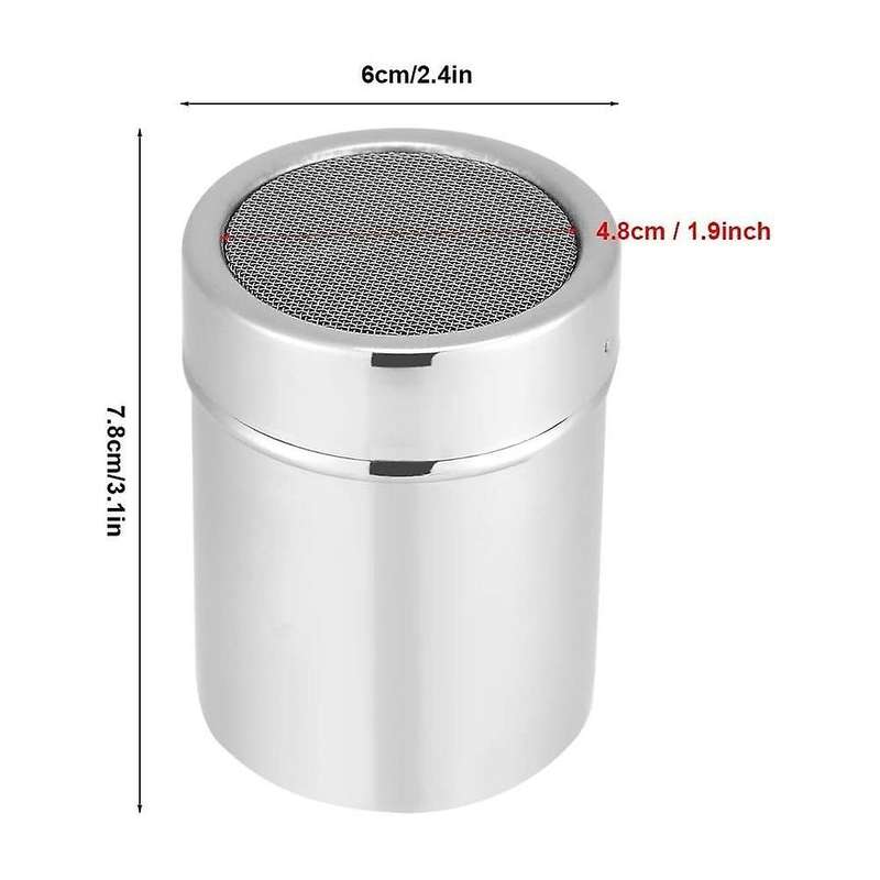 Powder Sugar Shaker Duster, Stainless Steel Shaker Chocolate Cocoa