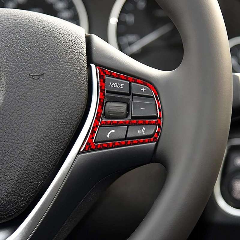 Steering Wheel Button Cover for Bmw- 3 4 Series Gt F30 13-19,red
