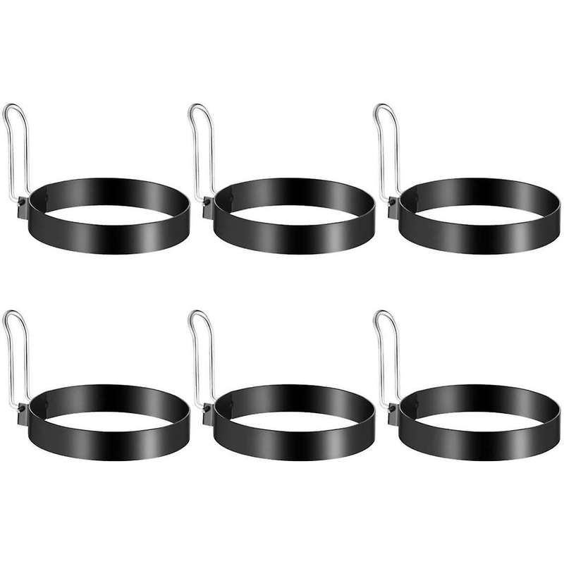 Pack Of 6 Fried Egg Mould Stainless Steel Egg Ring Pancake Mould
