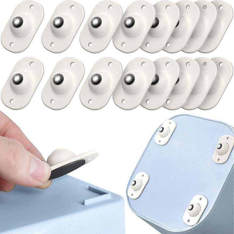 16pcs Stainless Steel Mini Swivel Caster Wheels for Furniture,cabinet