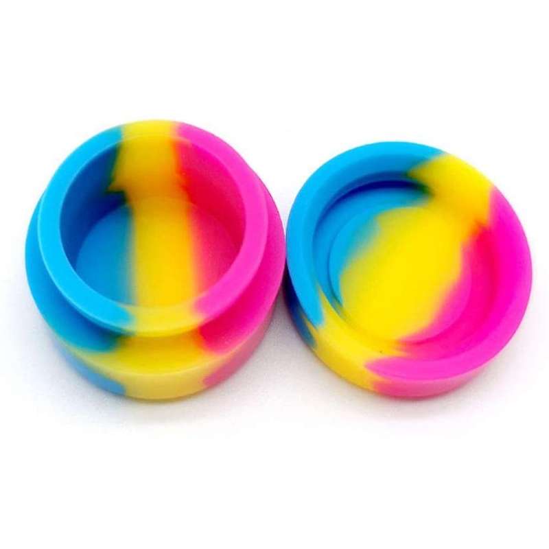 10 Pcs 5ml Silicone Wax Containers Assorted Colors Multi Use