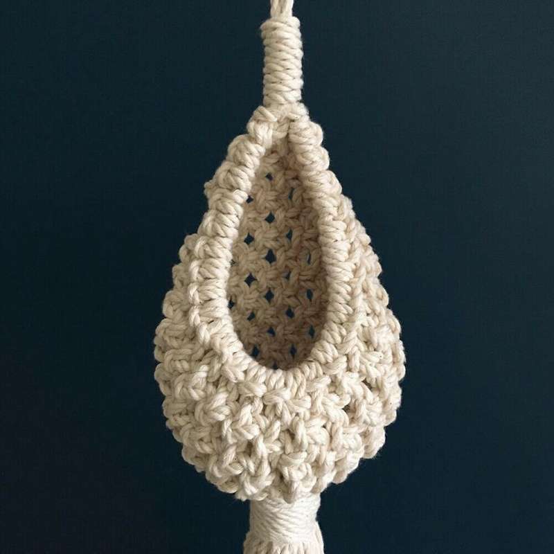 Tillandsia Hanging Basket Rope Holder Flower Home Decor (13cm)