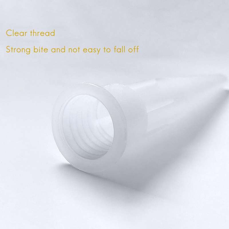 20pcs Spiral Bottle Glue Nozzle with Red Cap Cover Silicone Tube A