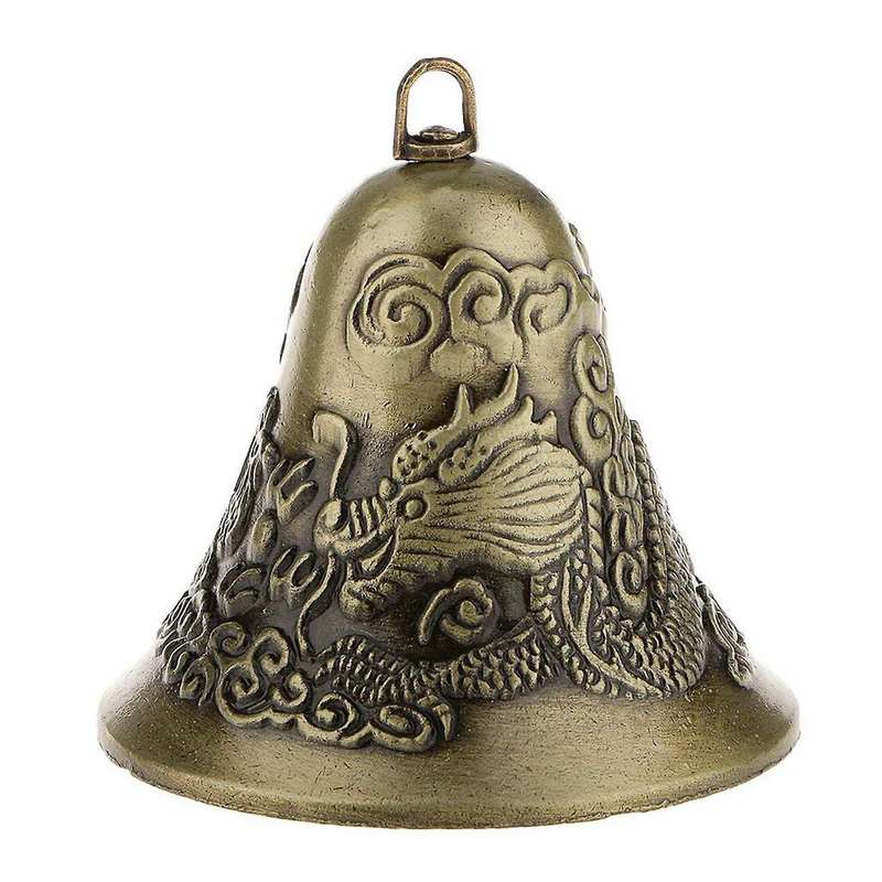 2x Mini-feng Shui Chinese Dragon Charm Bell and Phoenix Figure Decor