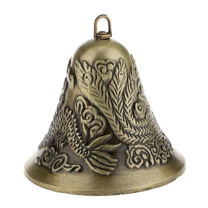 2x Mini-feng Shui Chinese Dragon Charm Bell and Phoenix Figure Decor