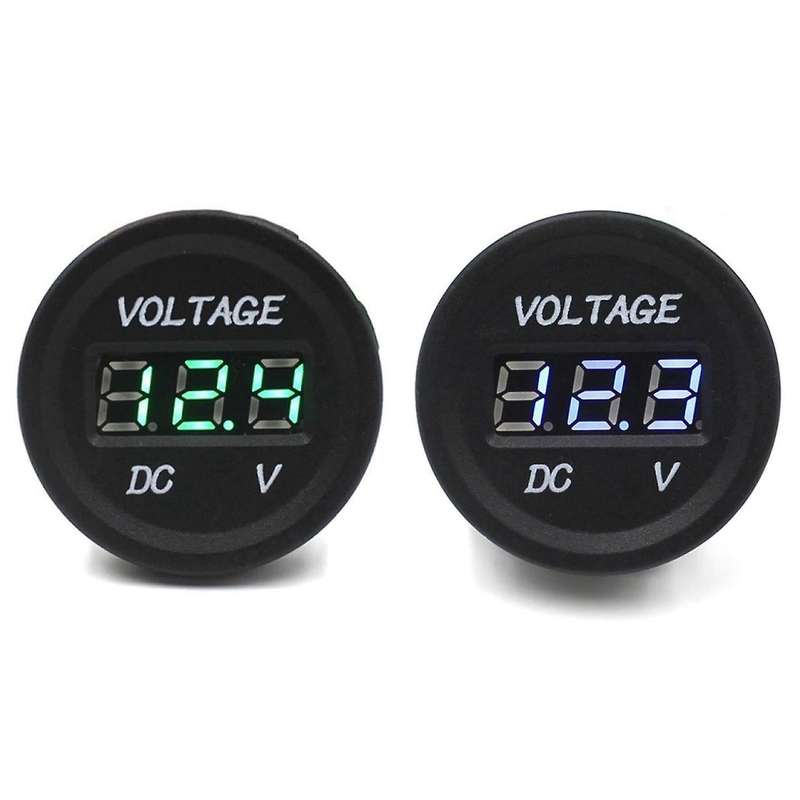 Voltimetro Pantalla Digital 12v-24v Dc Coche Motocicleta (azul)