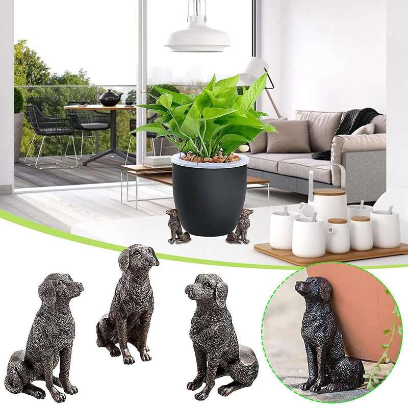 Dog Shaped Statue Flower Pot Feet Support Foot Garden Decor