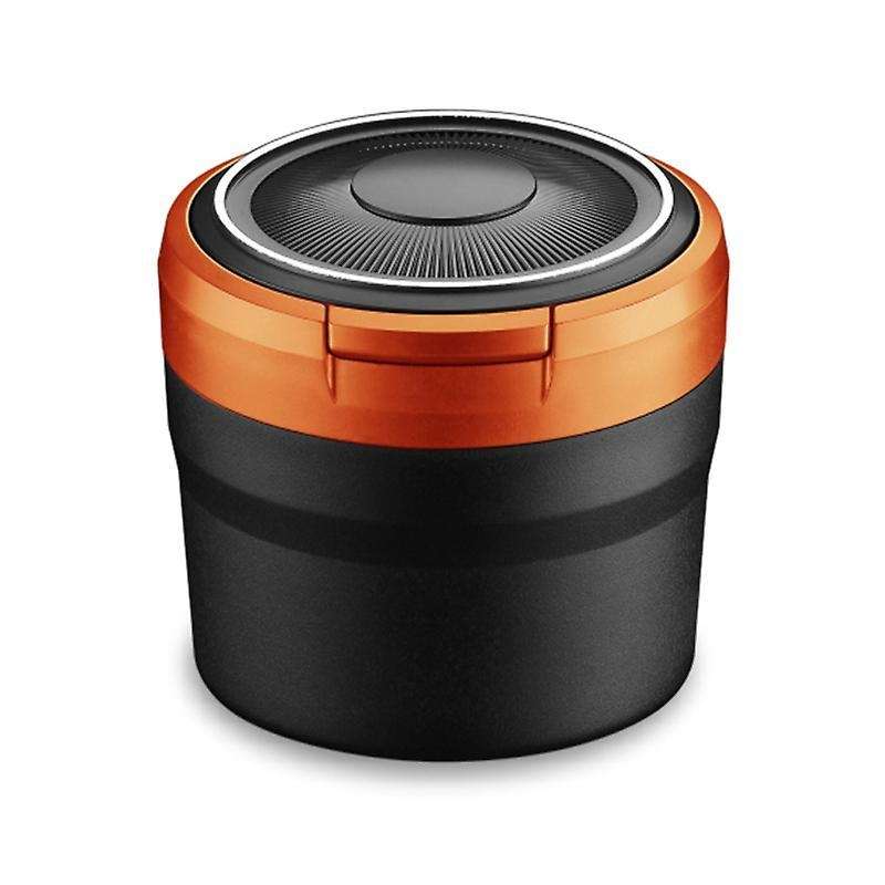 Portable Ashtray with Led Light Auto Moke Cup Holder Ash,black+orange