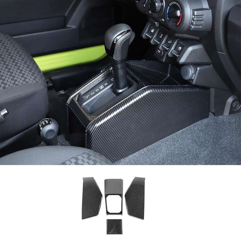 Car Gear Shift Panel Cover for Suzuki Jimny 2019-2022, Carbon Fiber