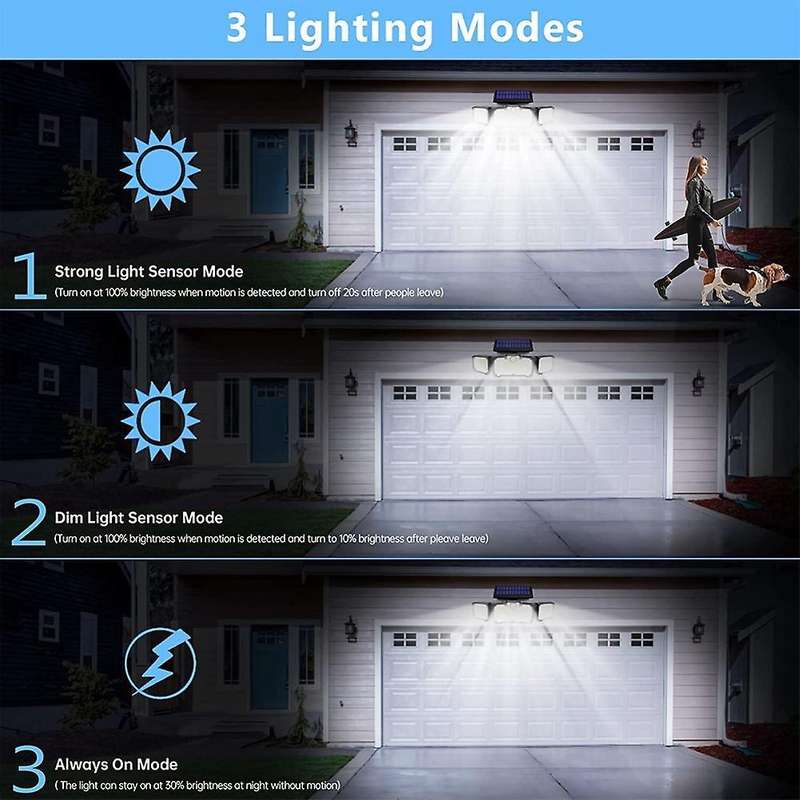 Solar Outdoor Lights, 218 Led 2800lm Flood Lights