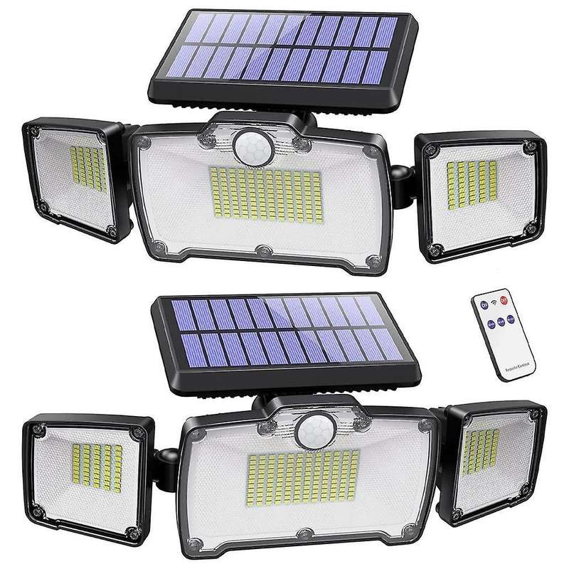 Solar Outdoor Lights, 218 Led 2800lm Flood Lights
