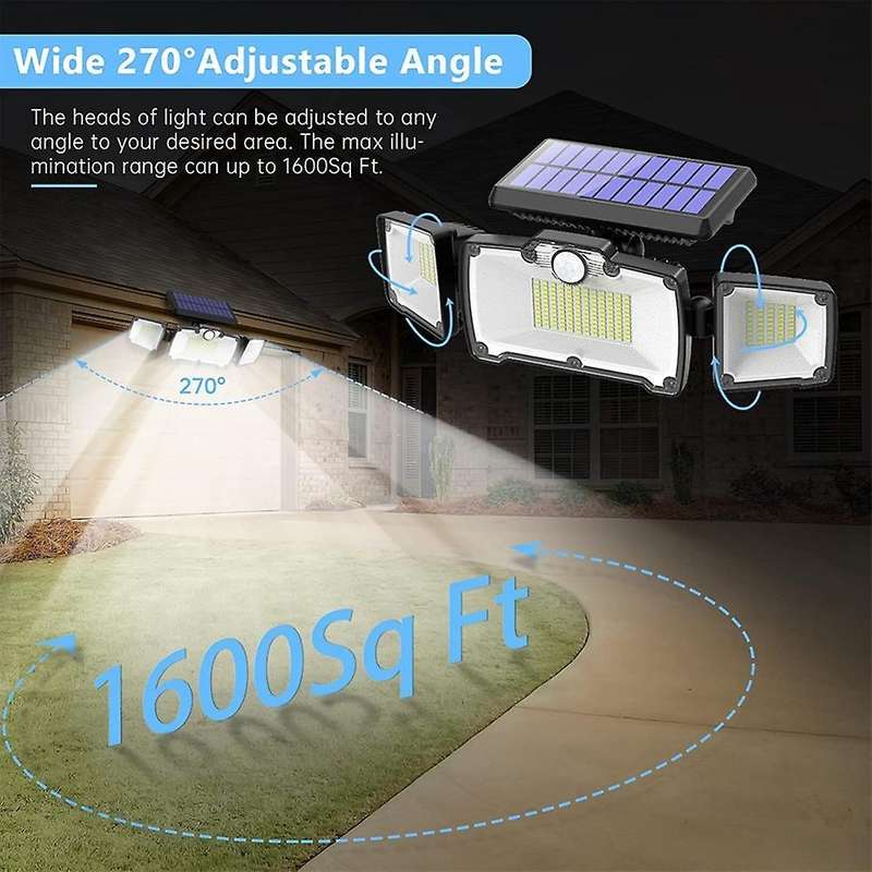 Solar Outdoor Lights, 218 Led 2800lm Flood Lights