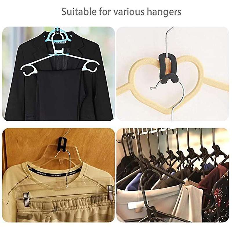 40pcs Flocking Mini Hanger Non-slip and Space-saving Stacking Hooks