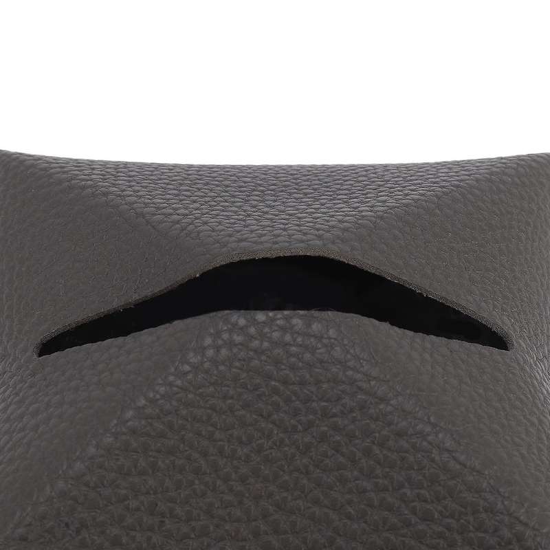 Pu Leather Square Tissue Box Holder - Decorative Holder-dark Gray