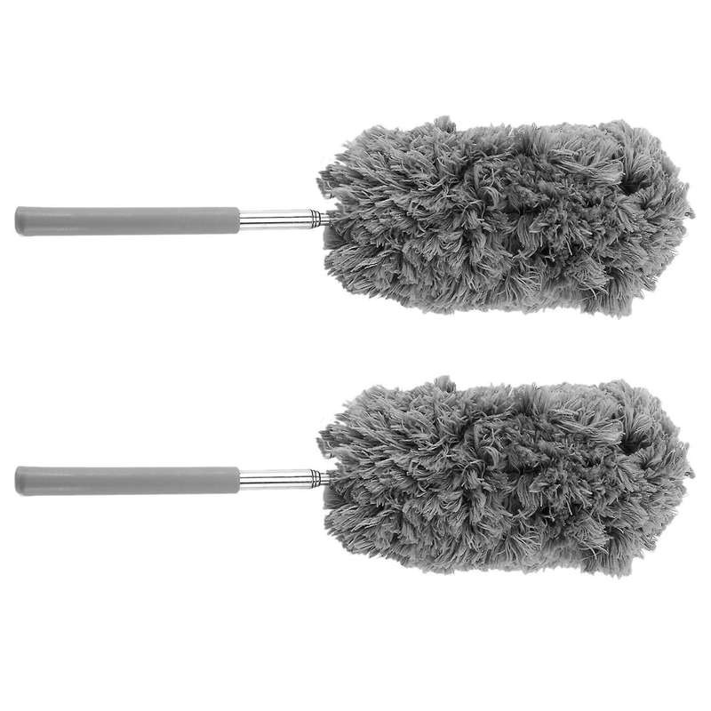 2x Microfiber Dusting Retractable Household Cleaner Duster Brush
