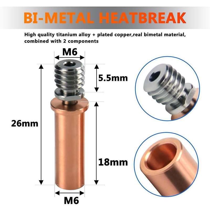 For Anycubic Vyper Titanium Alloy Bi-metal Heatbreaker 1pcs