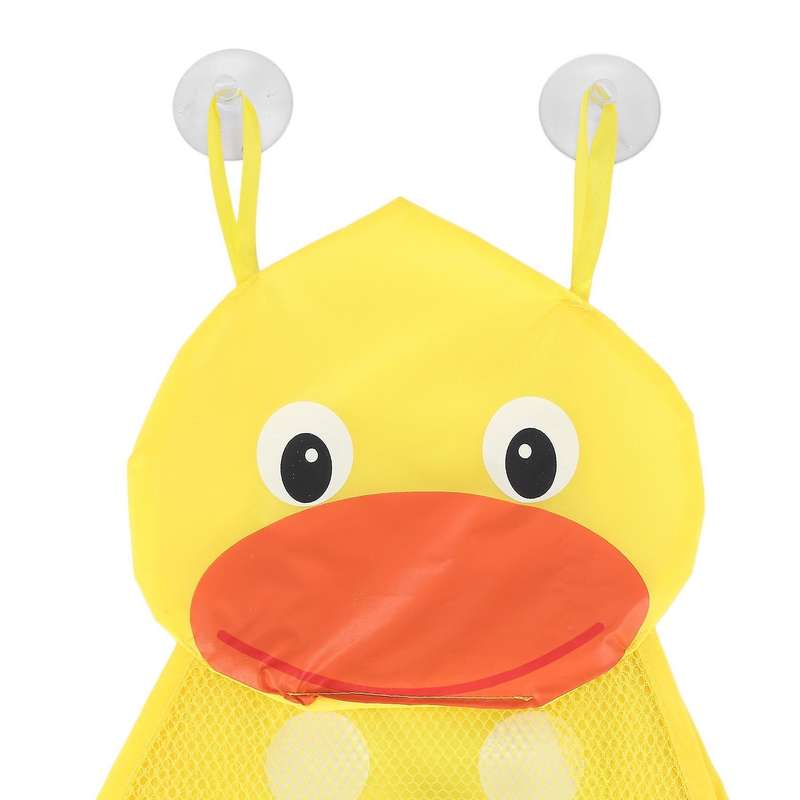 Bathtub Toy Storage Bags Quick Dry with 2 Strong Suction Cups-duck
