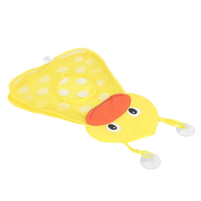 Bathtub Toy Storage Bags Quick Dry with 2 Strong Suction Cups-duck