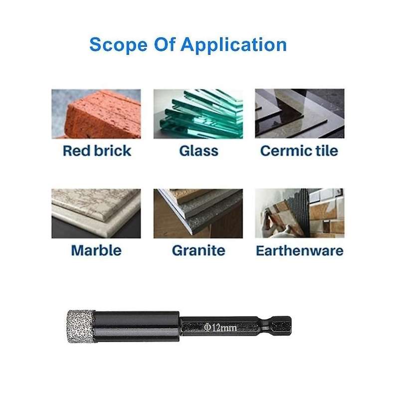 Dry Diamond Drill Bits,for Granite Porcelain Tile Ceramic,dia 12mm