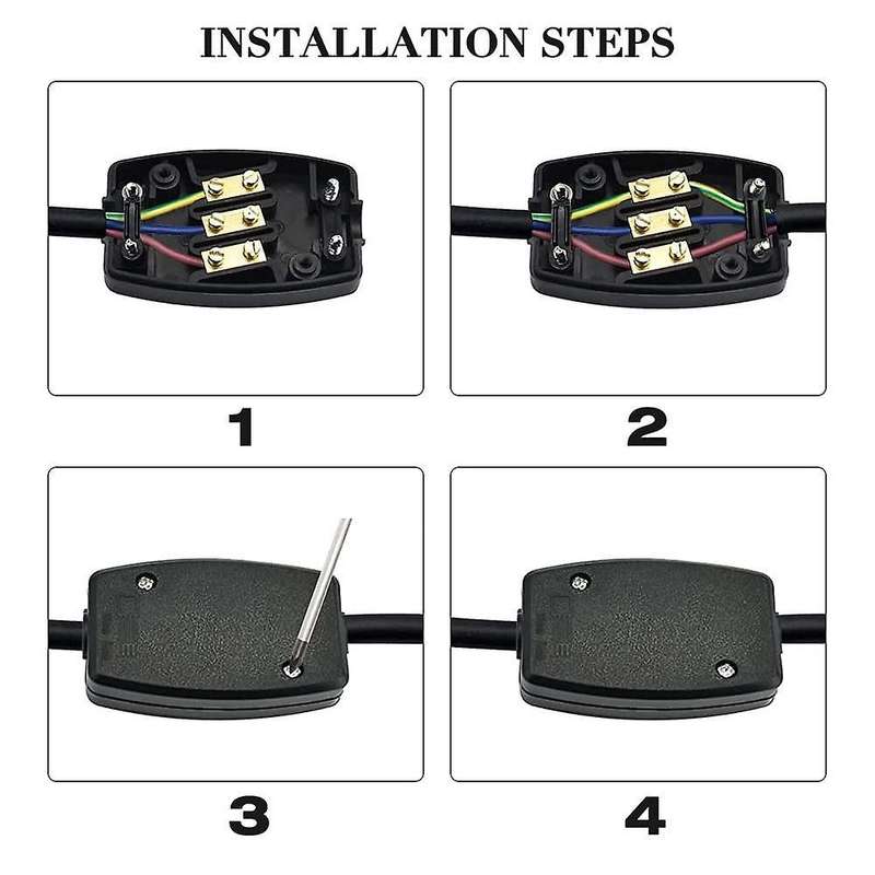 3 Terminal Electrical Junction Box 4 Pack for Outdoor Lighting